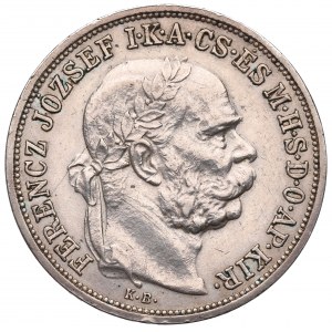 Hungary, 5 korona 1908