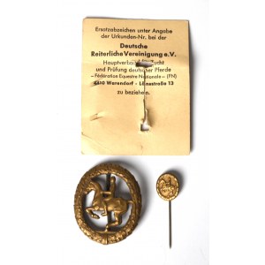 Niemcy, Republika Weimarska, Odznaka jeździecka z miniaturą