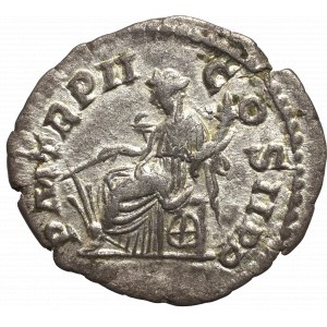 Roman Empire, Elagabal, Denarius - legend overstriked