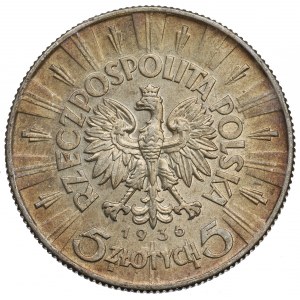 II Republic of Poland, 5 zloty 1936 Pilsudski