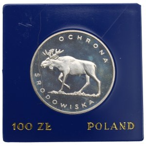 PRL, 100 złotych 1978 Ochrona środowiska - Łoś