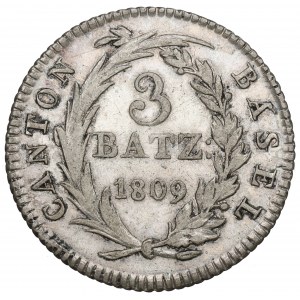 Switzerland, Basilea, 3 batzen 1809
