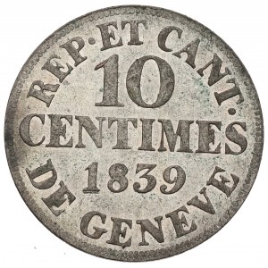 Szwajcaria, Genewa, 10 centów 1839
