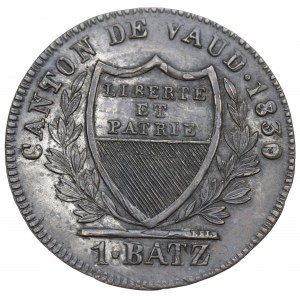 Switzerland, Vaud, 1 batzen 1830