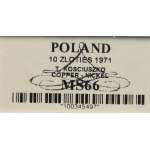 PRL, 10 złotych 1971 Kościuszko - GCN MS66