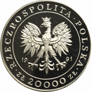 III RP, 20.000 złotych 1991 225 lat Mennicy Warszawskiej - Próba Ni
