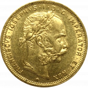 Austria, 20 franków (8 Florenów) 1889