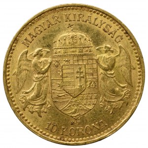 Hungary, Franz Joseph, 10 kronen 1904 KB, Kremnitz
