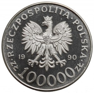 III RP, 100.000 złotych 1990 Solidarność PL