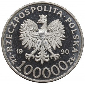 III RP, 100.000 złotych 1990 Solidarność PL