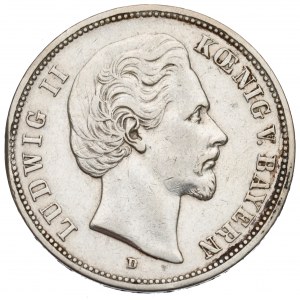 Germany, Bayern, Ludwig II, 5 mark 1874