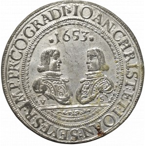 Bohemia, Johann Christian and Johann Sigfrid, Thaler 1653, Prague - XIX century collectors copy