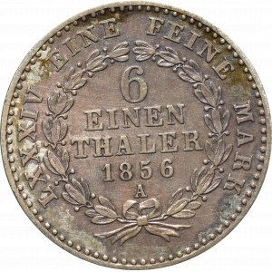 Germany, Anhalt-Bernburg, 1/6 thaler 1856