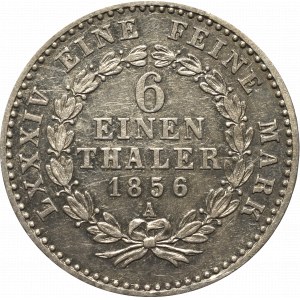 Germany, Anhalt-Bernburg, 1/6 thaler 1856