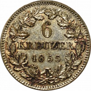 Niemcy, Bawaria, 6 krajcarów 1855