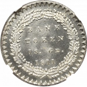 England, 1 shilling 6 pence 1811 - NGC MS63