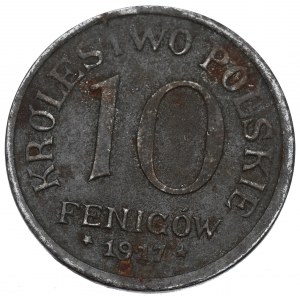 Kingdom of Poland, 10 pfennig 1917