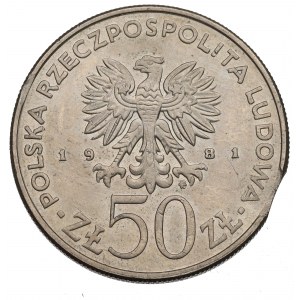 Peoples Republic of Poland, 50 zloty 1981 mint error