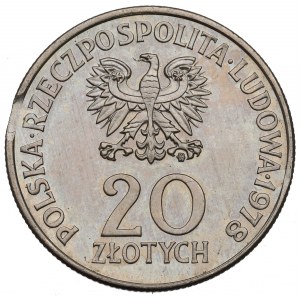 PRL, 20 złotych 1978 Interkosmos - destrukt menniczy