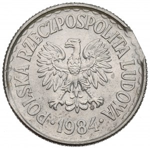 PRL, 1 złoty 1984 - destrukt