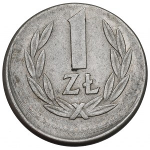 PRL, 1 złoty 1949 - destrukt
