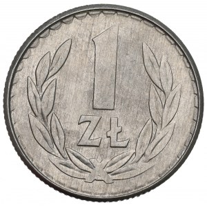 PRL, 1 złoty 1987 - destrukt