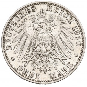 Germany, Bayern, 3 mark 1910