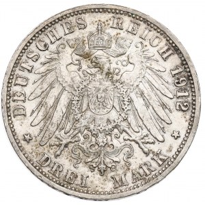 Germany, Preussen, 3 mark 1912