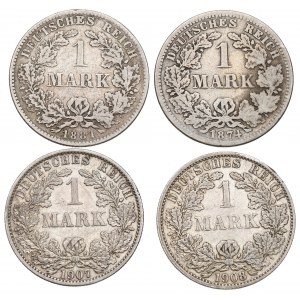 Germany, lot of 1 mark 1874-1908