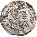 Sigismund III Vasa, 3 Groschen 1597 Lublin - NGC MS61