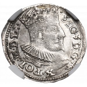 Sigismund III, 3 groschen 1595, Lublin - NGC MS62