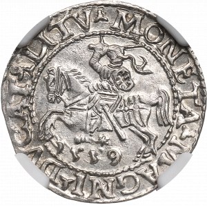 Zygmunt II August, Półgrosz 1559, Wilno - L/LITV - NGC MS63