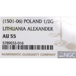 Alexander Jagellon, Halfgroat without date, Vilnius - NGC AU55