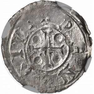 Boleslaus III, Denarius - NGC MS62