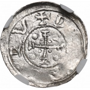 Boleslaus III, Denarius - NGC MS63