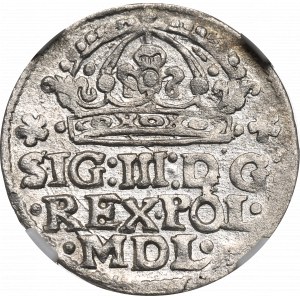 Sigismund III, Groschen 1614, Cracow - NGC AU58