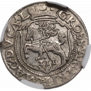Sigismund II Augustus, 3 groschen 1564, Vilnius - L/L NGC AU58