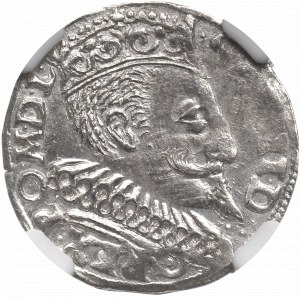 Zygmunt III Waza, Trojak 1596, Bydgoszcz - NGC MS62