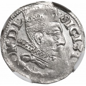 Sigismund III, 3 groschen 1598, Fraustadt - NGC MS61