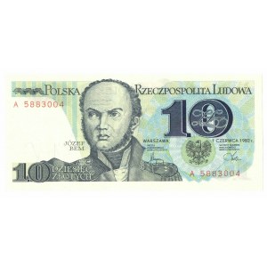 PRL, 10 złotych 1982 A