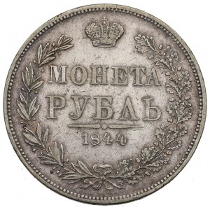 Poland under Russia, Nicholas I, Rouble 1844 MW, Warsaw