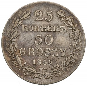 Poland under Russia, Nicholas I, 25 kopecks-50 groschen 1846 MW