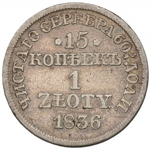 Zabór rosyjski, Mikołaj I, 15 kopiejek=1 złoty 1836 MW