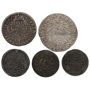 Zestaw monet europejskich ( w tym Prusy Królewskie)