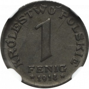 Kingdom of Poland, 1 fenig 1918 - NGC MS64