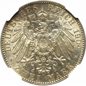 Germany, Saxony, 2 mark 1904 - NGC MS63