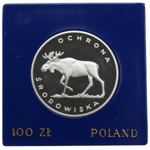 PRL, 100 złotych 1978 Ochrona środowiska - Łoś