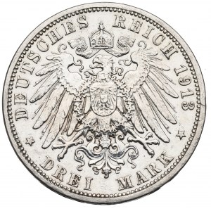 Germany, Preussen, 3 mark 1913 - 25 years of Wilhelm II reign