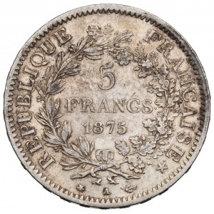Francja, 5 franków 1875