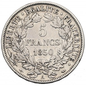 France, 5 francs 1850 A